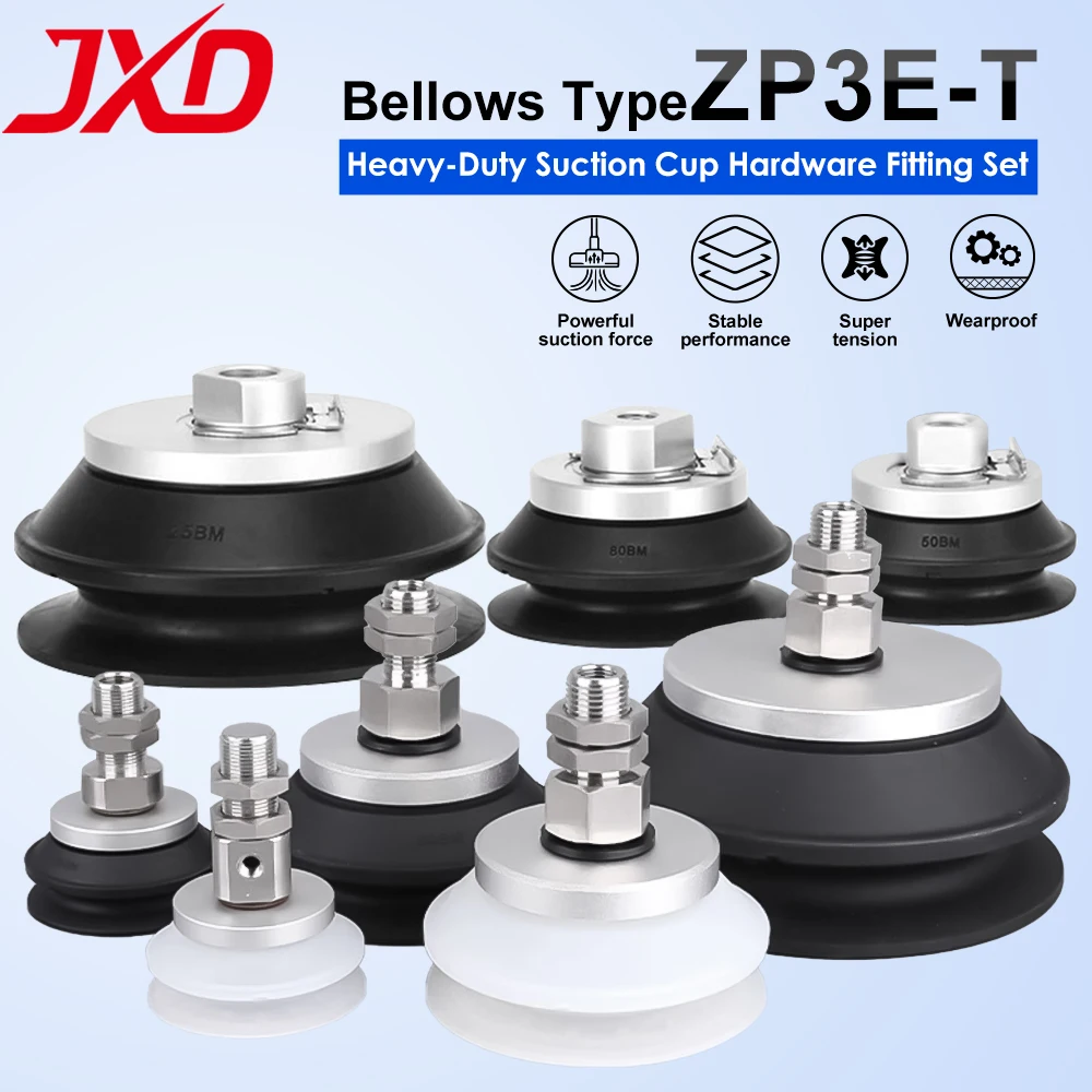 

JXD SMC Heavy-Duty Industrial Suction Cup ZP3E-T32/40/50BM-A10/B10 Grooved High-Strength Suction Cup Hardware Fittings