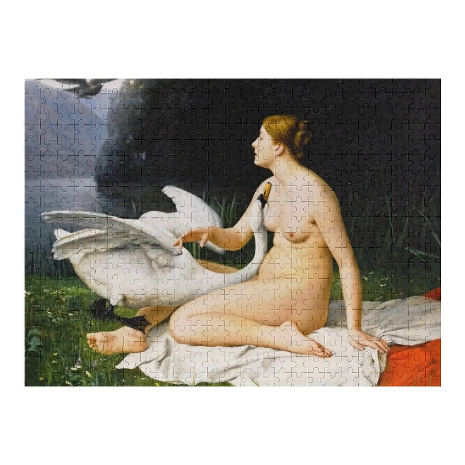 ليدا والبجعة (1879) جان بابتيست بول لازرجس بازل قطع صورة خشبية مخصصة صور هدايا شخصية لغز #1