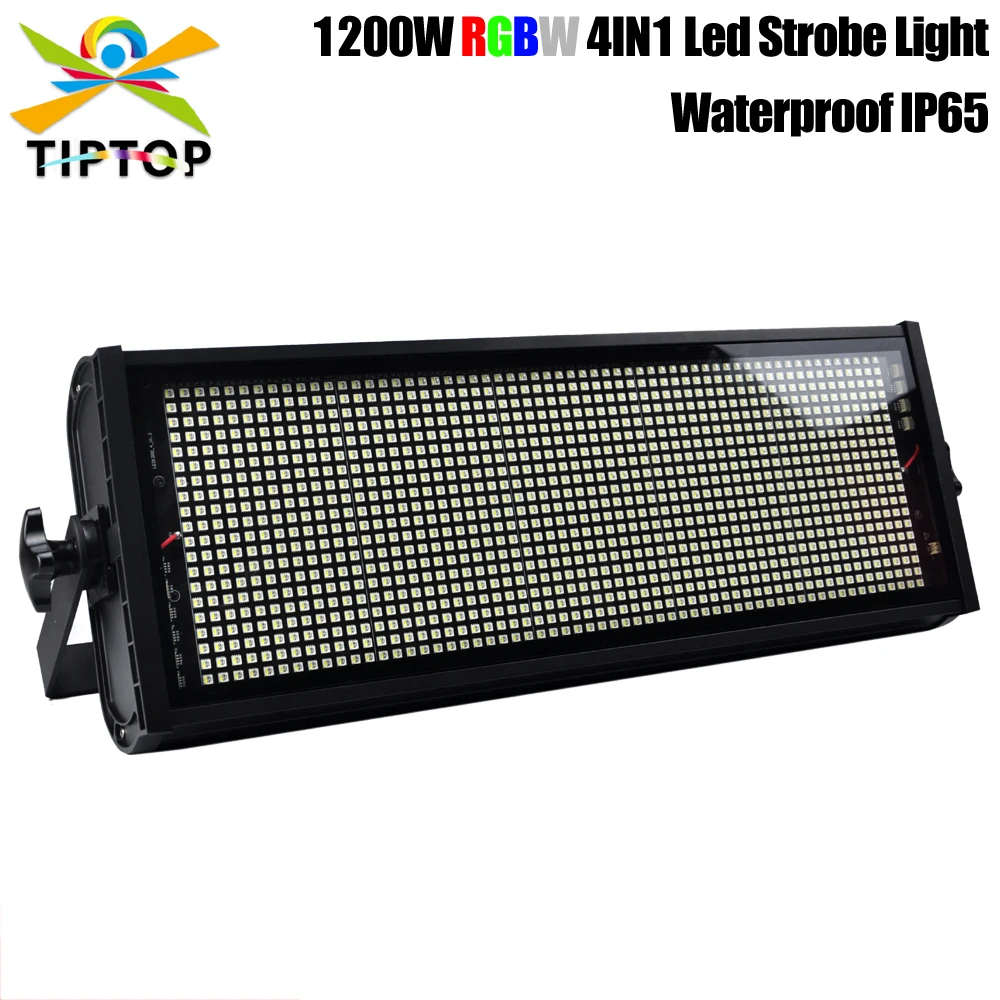 TIPTOP TP-S1200RGBW Waterproof 1200W Strobe RGBW Flash Light Stage Party Lighting Sound Activated for Club Disco Party Bar IP65