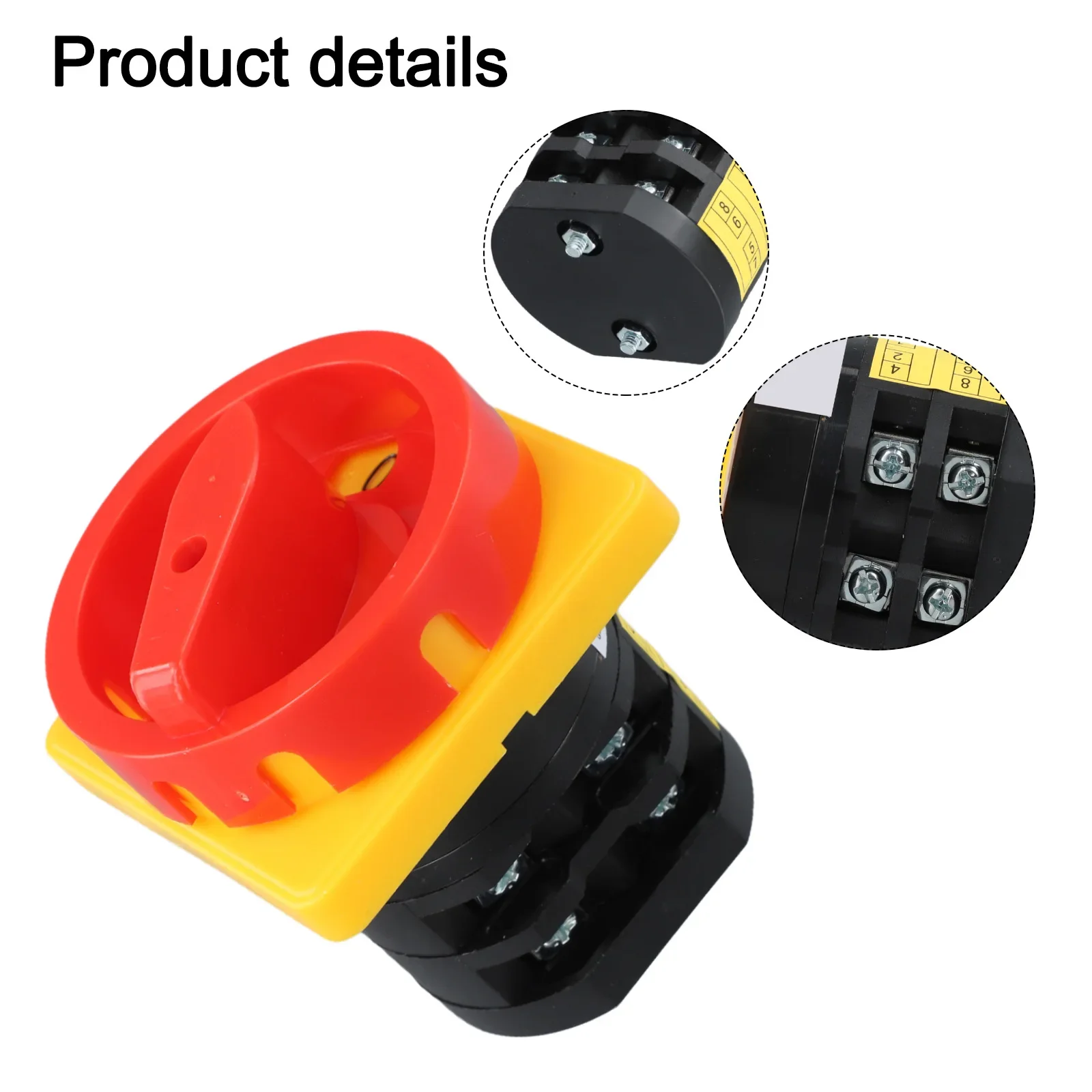 

Rotary Switch with 2 Changeover Positions Handles Up to 20A Current and 690V Voltage Made of Plastic and Copper Parts