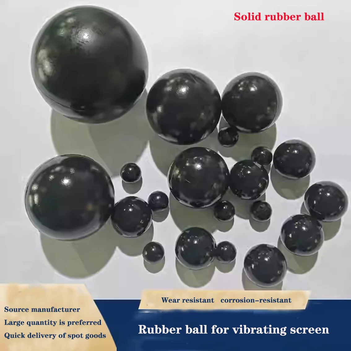 1-1000Pcs Black Solid Round Rubber Ball Diameter 2/3/4/5/5.5/6/7/8/9/10/-13mm Elastic Ball Industrial Wear-resistant Rubber Ball