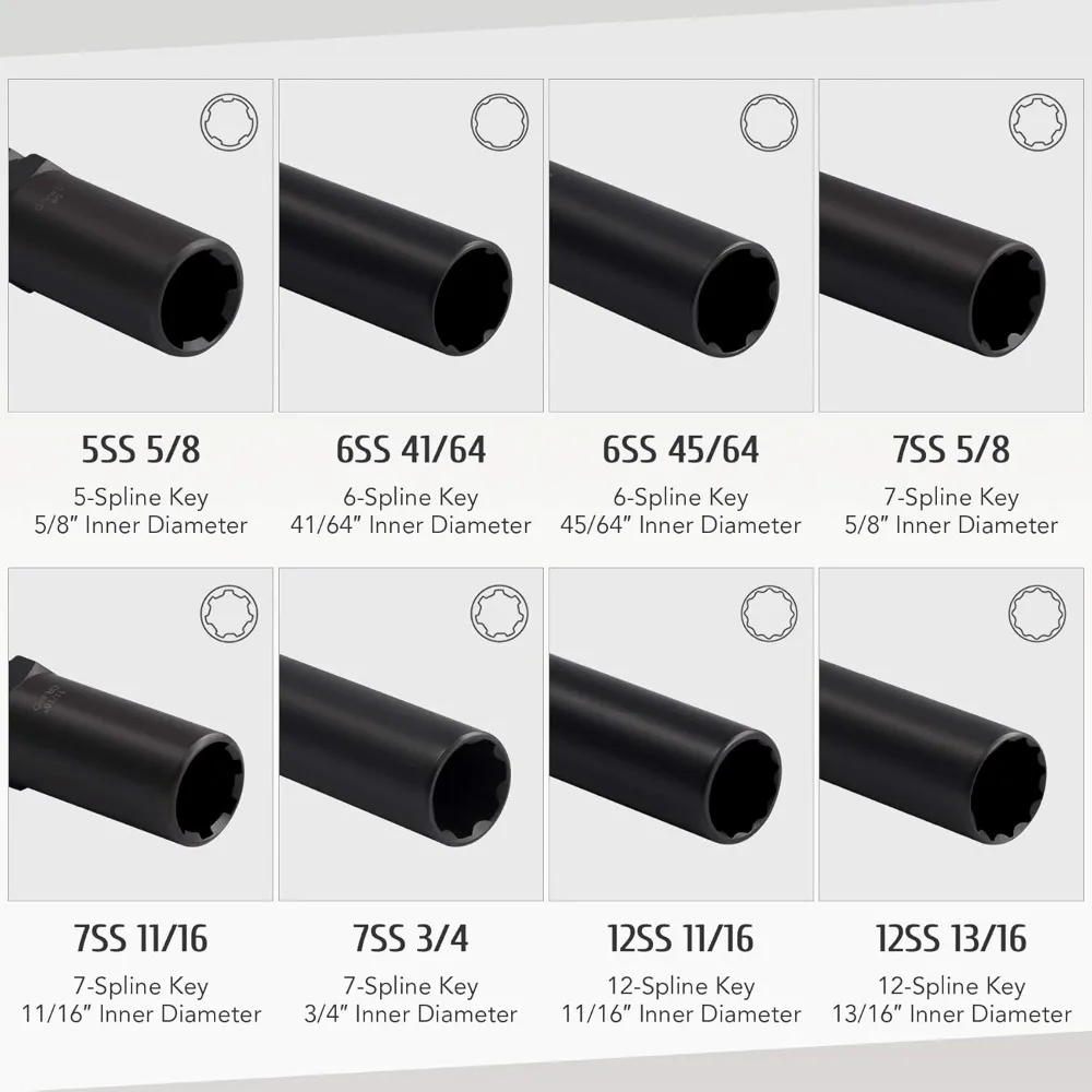 Универсальный комплект для снятия блока колес из 16 предметов для SAE и метрических гаек с проушинами