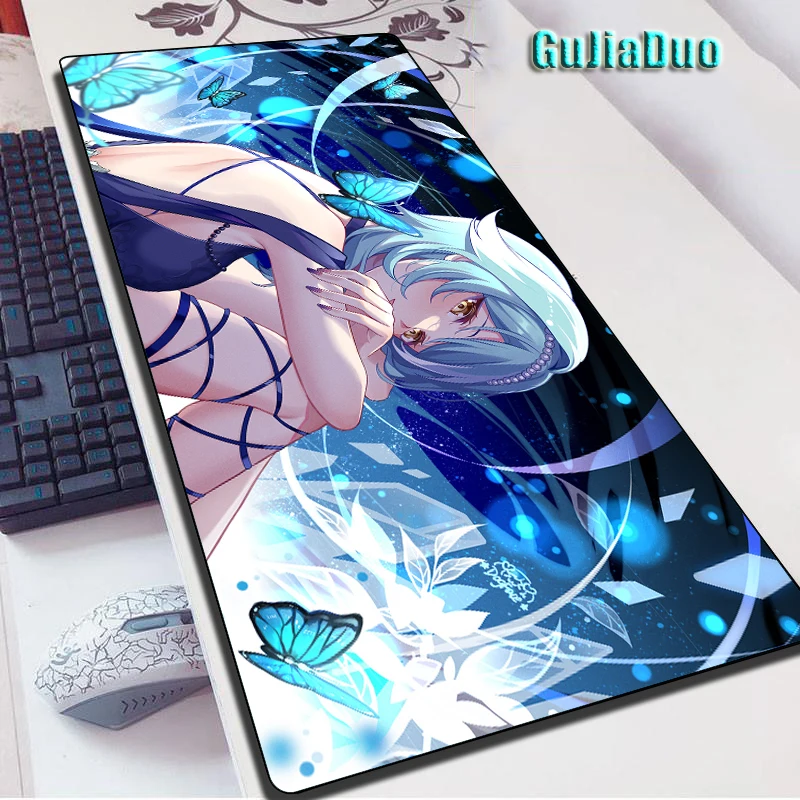 Genshin Impact Eula 80x40 Anime Mouse Pad Laptop Desk Mat Comic Stuff Accessories Table Pad Gamer XL PC Cushion Cartoon Mousepad