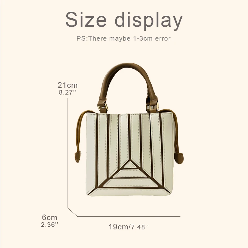 Designer Luxury Bag For Women 2023 New Lnstriped Wrinkle Decoration Advanced Color Contrast Fashion Shoulder Messenger Handbags