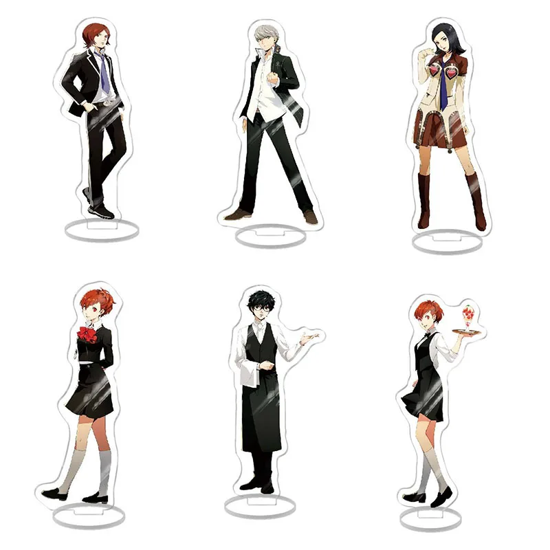 

15CM Women Men Arcylic Stand Cartoon Figure Ren Amamiya Ryuji Sakamoto Anne Takamaki Print Key Chain Collection Birthday Gift