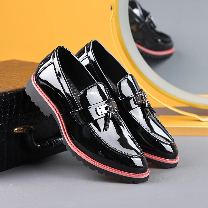 

Мужские модные персонализированные дизайнерские лоферы с кисточками, мужские повседневные кожаные туфли без шнуровки, мужские уличные свадебные туфли