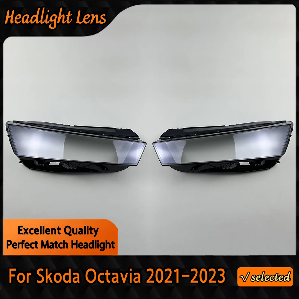 

Front Headlamp Cover Headlight Lens Transparent Shell Plexiglass Replace Original Lampshade For Skoda Octavia 2021 2022 2023