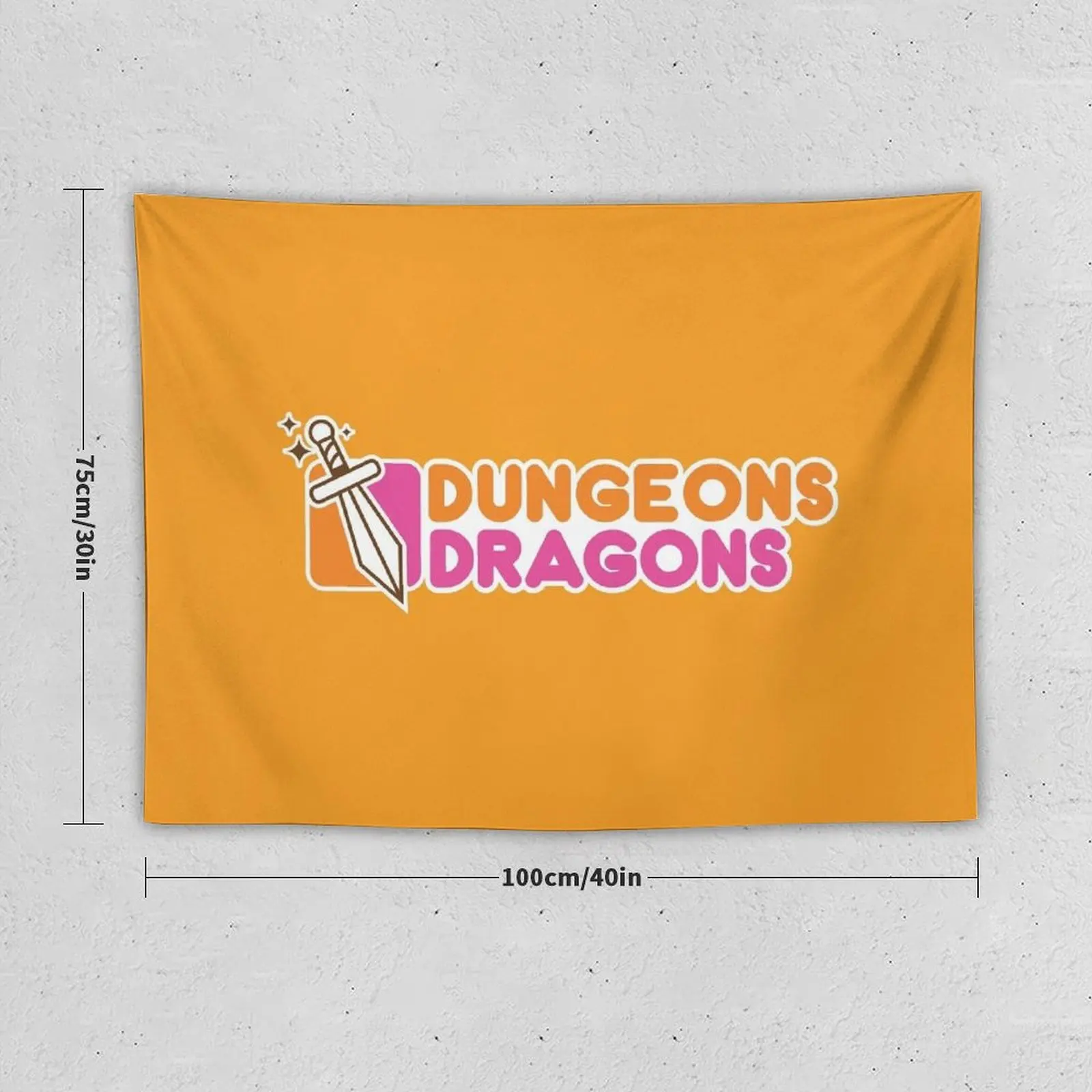 Dungeons and Dragons and Dunkin Donuts Nerd Coffee Tapestry Decorations For Room Cute Room Decor Tapestry