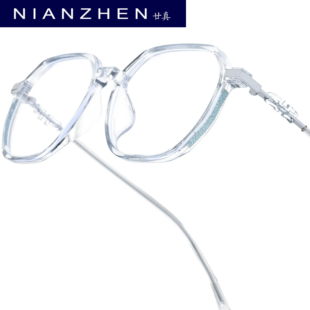

NIANZHEN TR90 Eyeglasses Women Polygon Brand Design Glasses Frame Men Retro Vintage Ultralight-Weight Eyewear Spectacles 3099
