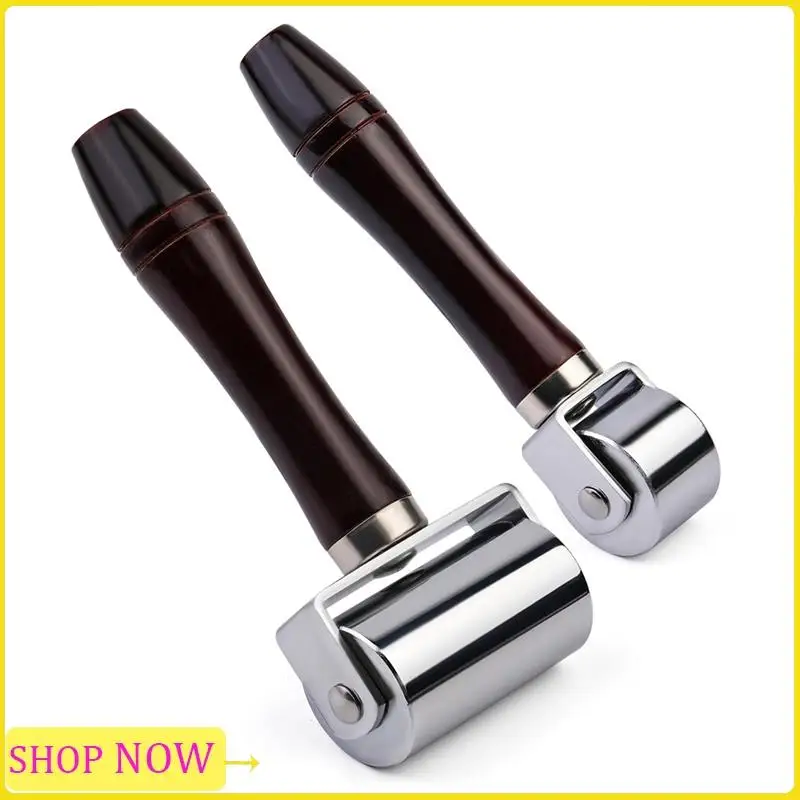 26Mm+60Mm Leather Press Edge Roller, Wooden Handle Leather Rolling Craft Roller Seam Roller For Leather Leather Edge Creaser