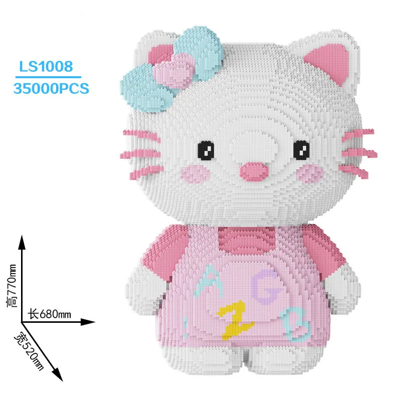 Sanrio Anime Hello Kitty My Melody Cinnamoroll Pompompurin Kuromi amigos bloques de construcción ladrillos niña niños chico juguete para regalo Set