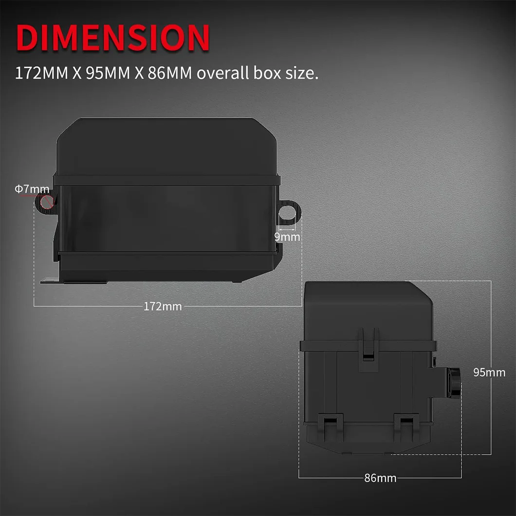 6Circuit Automotive Fuse Relay Box 12-24V Fuse and Relay Box ATC/ATO Blade Fuses+6Port 40A 12V/24V Relay for Car Truck Boat