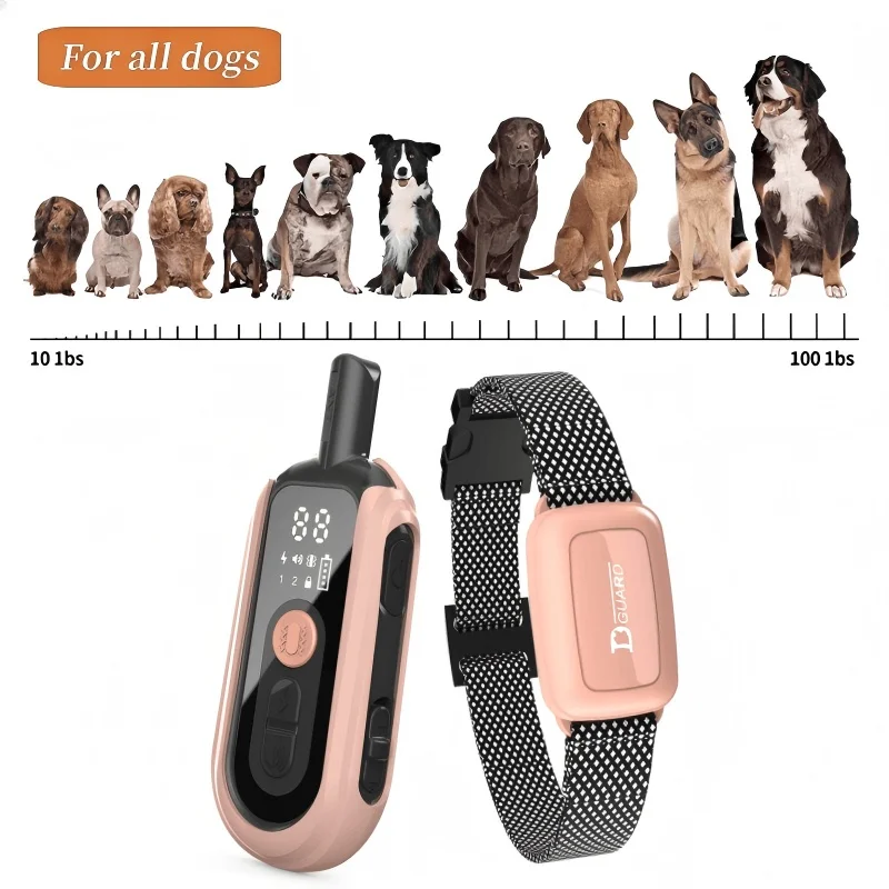 YHLC Smart Automatic Anti Barking Dog Collar HD Digital Display Waterproof Collar For Dog Rechargeable Bark Stopper Stop Barking