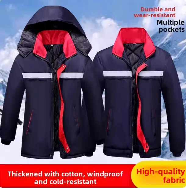 

Утепленная рабочая одежда из хлопка для мужчин и женщин: куртка для сварки и работы на производстве, сохраняющая тепло