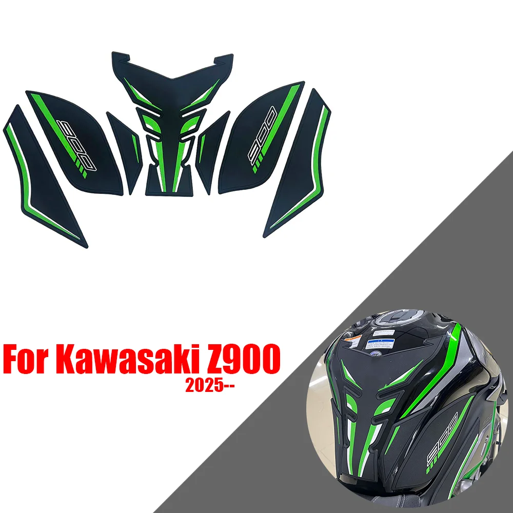 

For Kawasaki Z900 Z900SE Rubber Fuel Tank Protective Stickers Anti-Slip Moto Decals Accessories KawasakiZ900 SE 2025 -