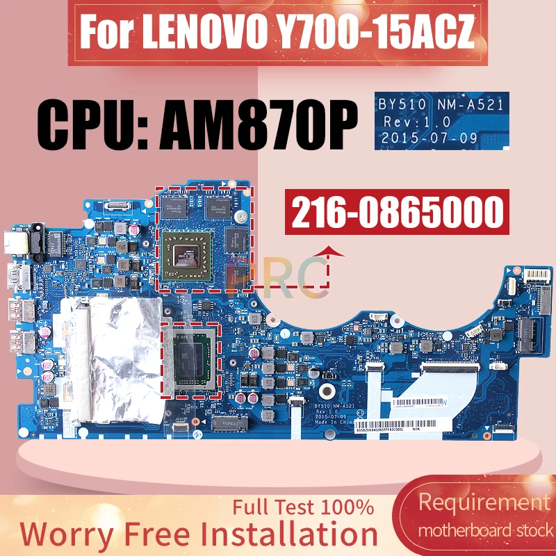 For LENOVO Y700-15ACZ Laptop Motherboard NM-A521 AM870P A10-8700P 216-0865000 GPU 4G 5B20K94028ZZ Notebook Mainboard view 3