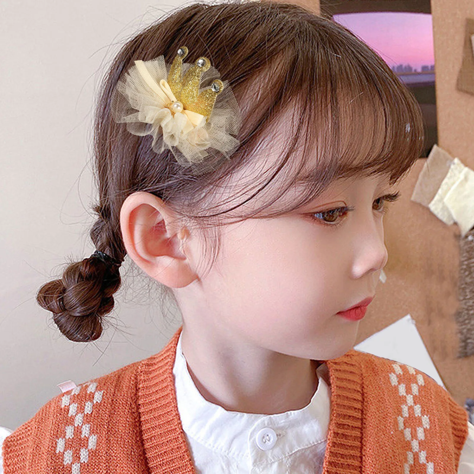 

3Pcs Girls Crown Hairpin Baby Hair Clips Birthday Christmas Festival Cute Hair Accessories Toddler Birthday Crown