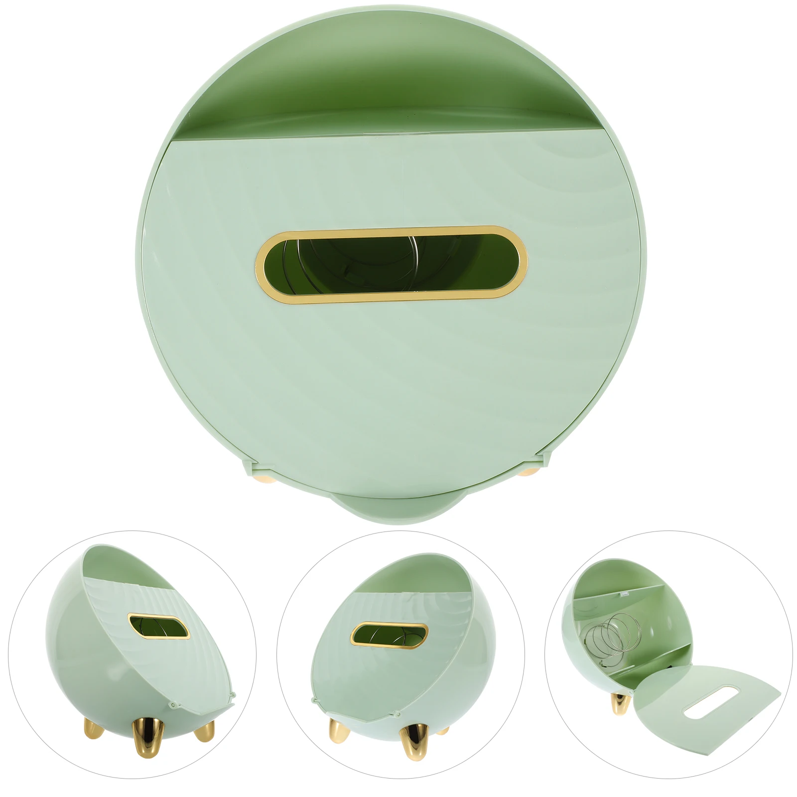 

Multifunctional Tissue Box Napkin Holder Smooth Surface Shallow Green Texture Desktop Storage ganizer For Home Hotel