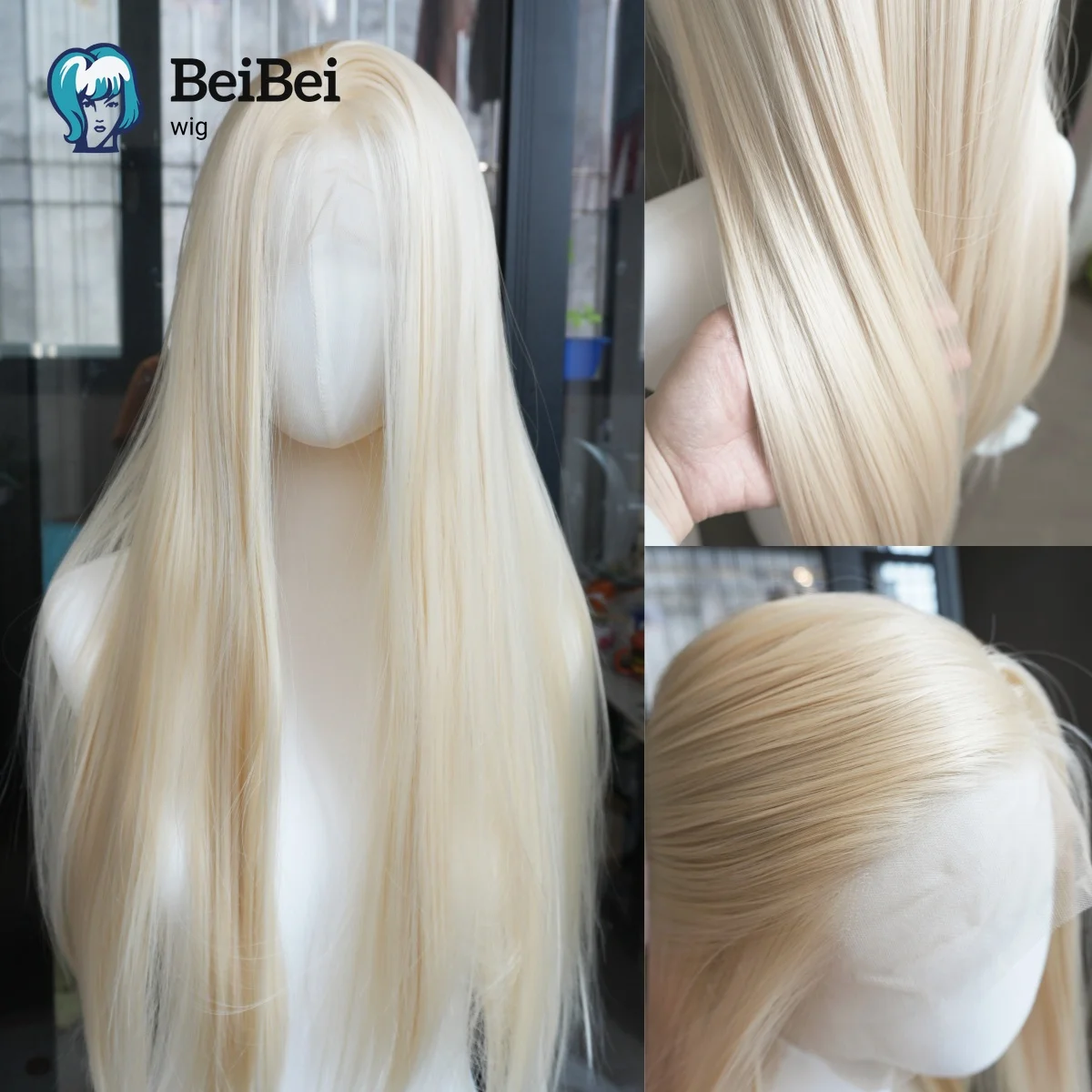 

Светло-русые парики с кружевной передней частью 13*4, длинные прямые синтетические парики без клея из термостойких волокон для женщин, для косплея, 26 дюймов