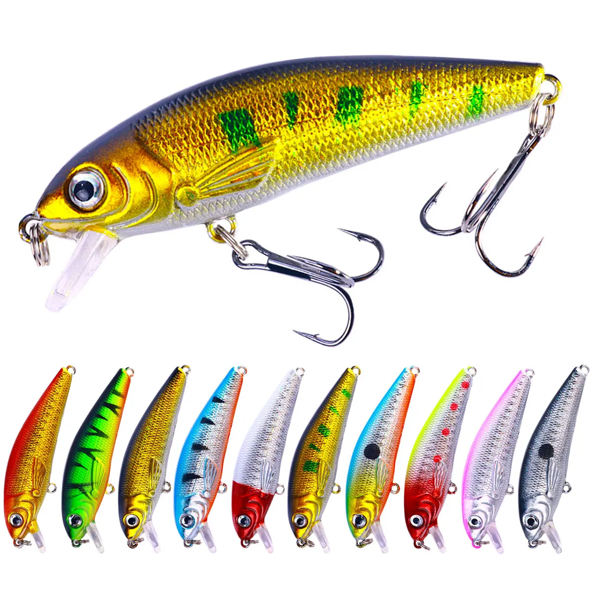 1 Stück Minnow Crank Wobbler Jerkbait Angelköder 7,5 cm 8,3 g Isca Künstlicher Köder Swimbait Tackle für Barsch, Hecht, Karpfen