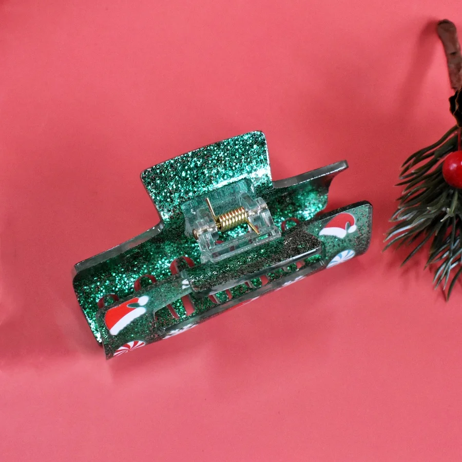 1 set di copricapo natalizio in acrilico 8cm capelli medi artiglio regalo di festa abito natalizio regalo capelli spessi capelli sottili uso