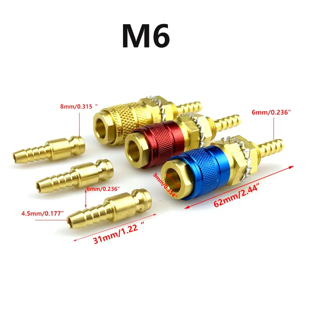 Welding Machine Quick Fitting Female Male Water Cooled Gas Adapter Connector Clamp MIG TIG Welding Torch Tools Welder