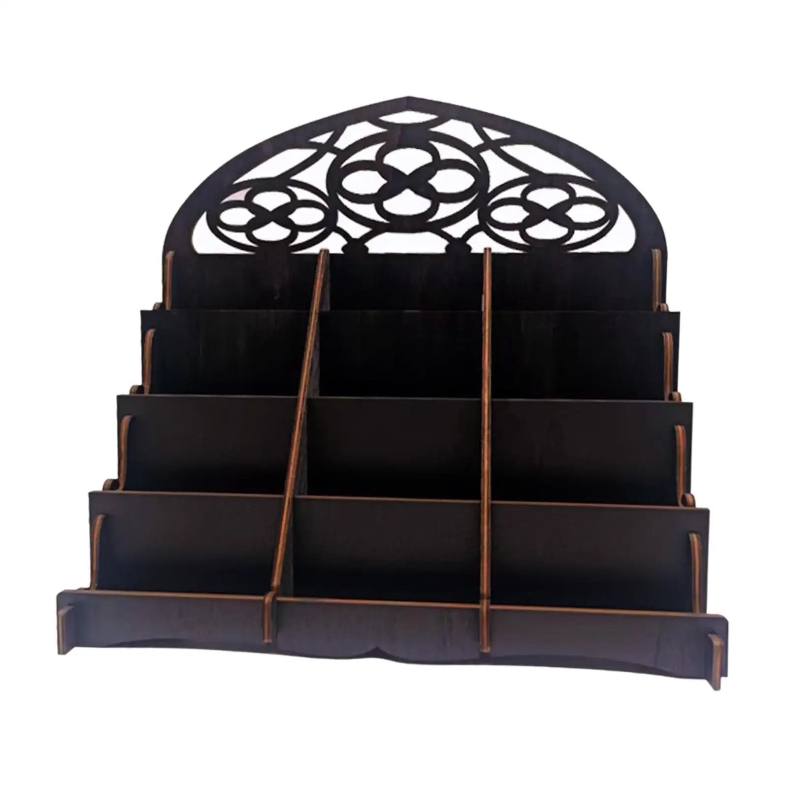 Wooden Card Display Stand Organizer Decorative, Sturdy Base, Multipurpose Holder for Sticker Card Display Rack for Office