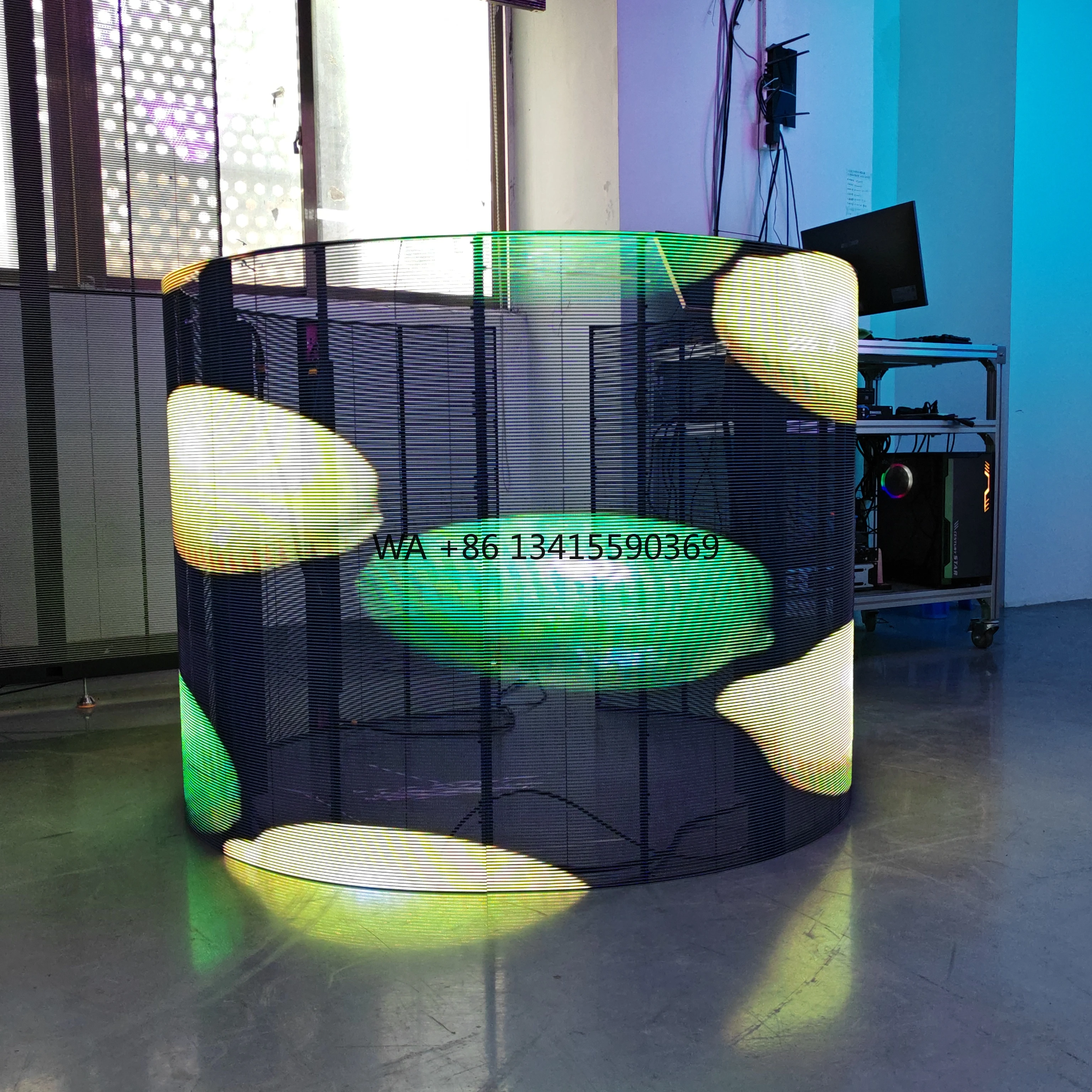 

IP65 LED Display Screen Curtain Window Indoor/Outdoor Transparent LED Screen for Retail Store Exhibition Hall Welcome Graphics