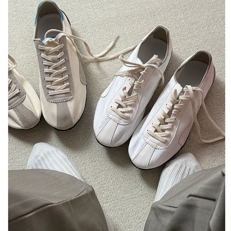 

Мужские дышащие ботинки на плоской подошве Spor s, повседневные туфли на платформе, корейская резиновая подошва с круглым носком, чистый цвет