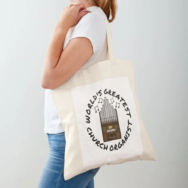 

World's Greatest Church Organist Organ Teacher Musician Tote Bag shopper bags tote bag canvas shopping bag logo