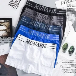 Men Sexy Boxer Briefs Shorts Underpants High Elastic Comfortable Panties Mid-waist Boxer Underwear Breathable Male Boxershorts