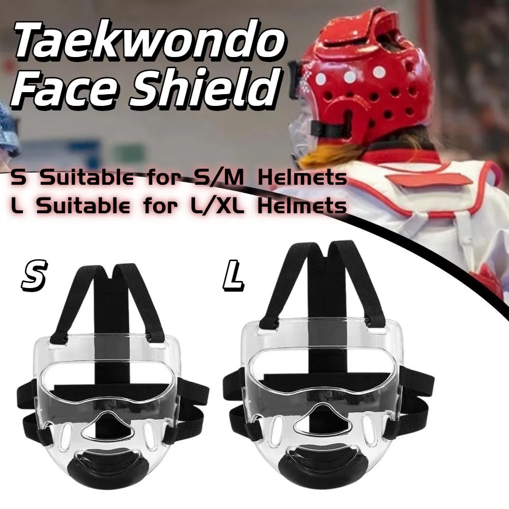 Breathable Taekwondo Face Shield Detachable Anti-Scratch Taekwondo Helmet Gear Transparent Mask Lightweight Taekwondo Helmet