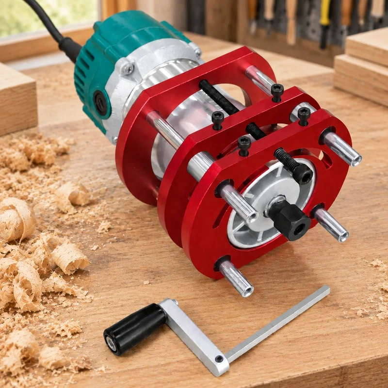 Woodworking Router Table Platform Insert with Adjustable Lift for 65mm Motor Routers, Ideal for DIY Workbenches