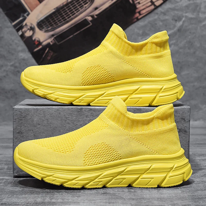 

Fashion Yellow Sock Sports Shoes For Women Designer Slip-on Casual Chunky Sneakers Women Summer Light Socks Trainers Unisex 2025