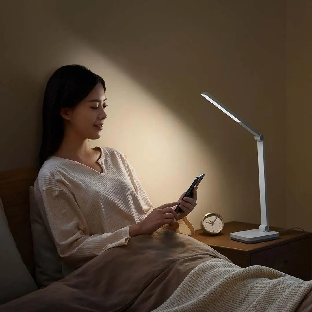 Xiaomi Mijia-Lámpara de mesa inteligente 2 Lite Mi, lámpara LED de escritorio, protección ocular, 4000K, 500 lúmenes, luz de mesa con atenuación, mesita de noche plegable