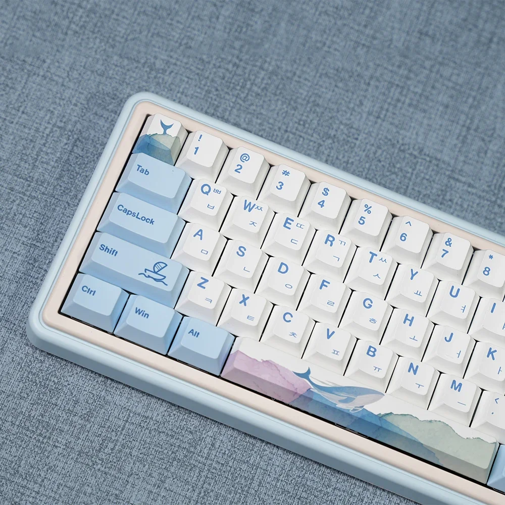 

Haiyun keycap cute blue PBT hot sublimation original factory highly adapted 61/68/84/87/98/108