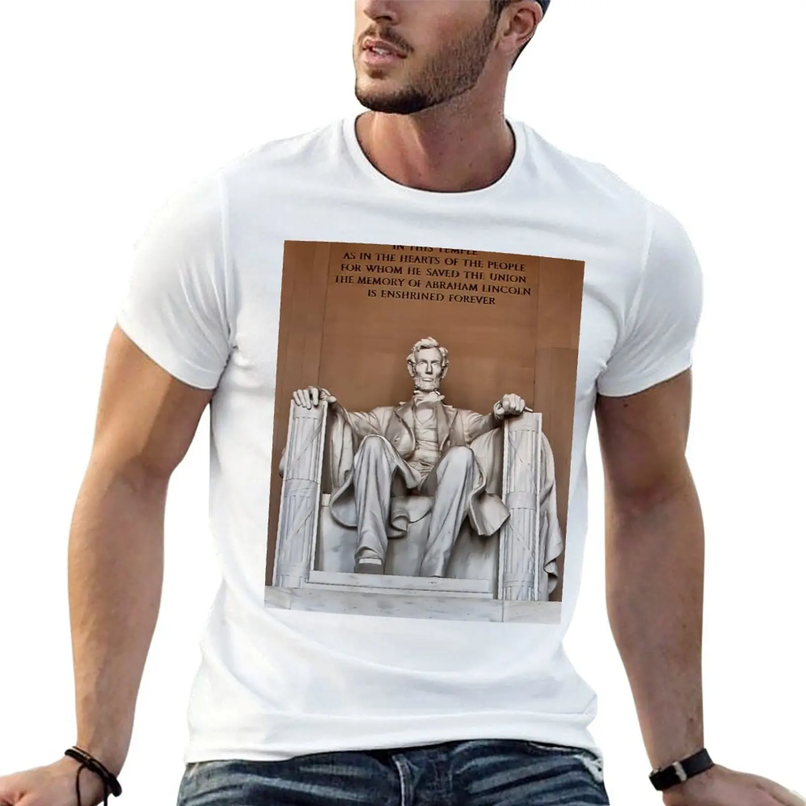 

Lincoln Memorial T-Shirt funny t shirts cotton graphic t shirts for man t shirt for man T-shirt