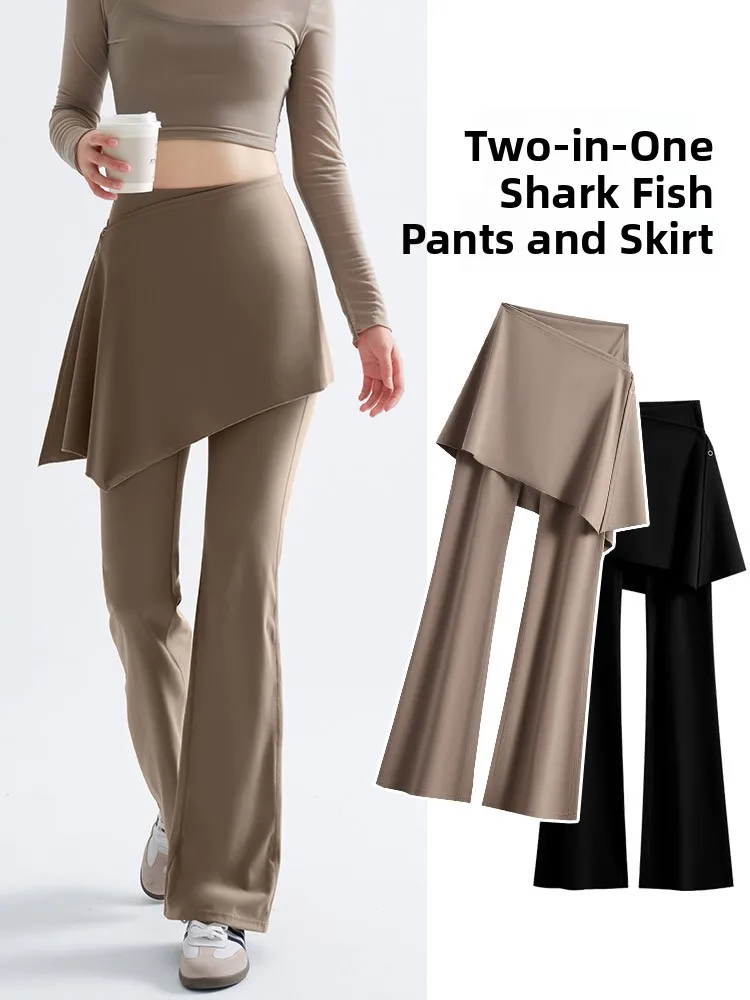 

Женские брюки для йоги больших размеров с высокой талией, нейлоновые, облегающие, расклешенные, для пилатеса, весна-лето, новинка