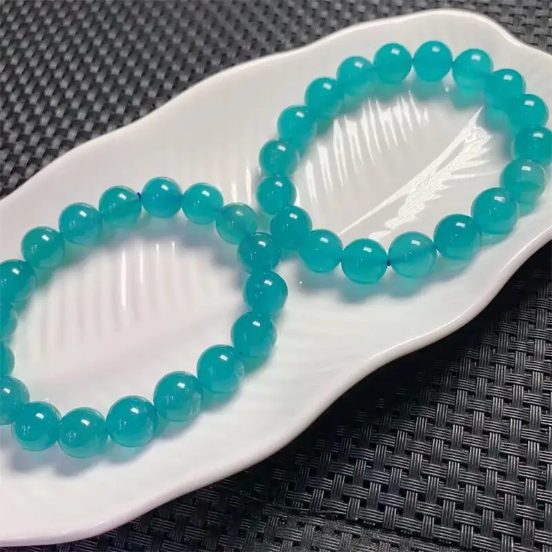 11MM Natural Amazonite Bracelet Handmade Crystal Quartz Jewelry Stretch Bangle Children Birthday Gift 1pcs