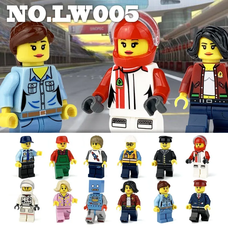 LW005 Urban Professional Racer, zusammengebaute Spielzeug-Astronauten für Kinder, Lernspielzeug für Kinder, Geburtstagsgeschenke, Cartoon-Figuren. – Detail 6