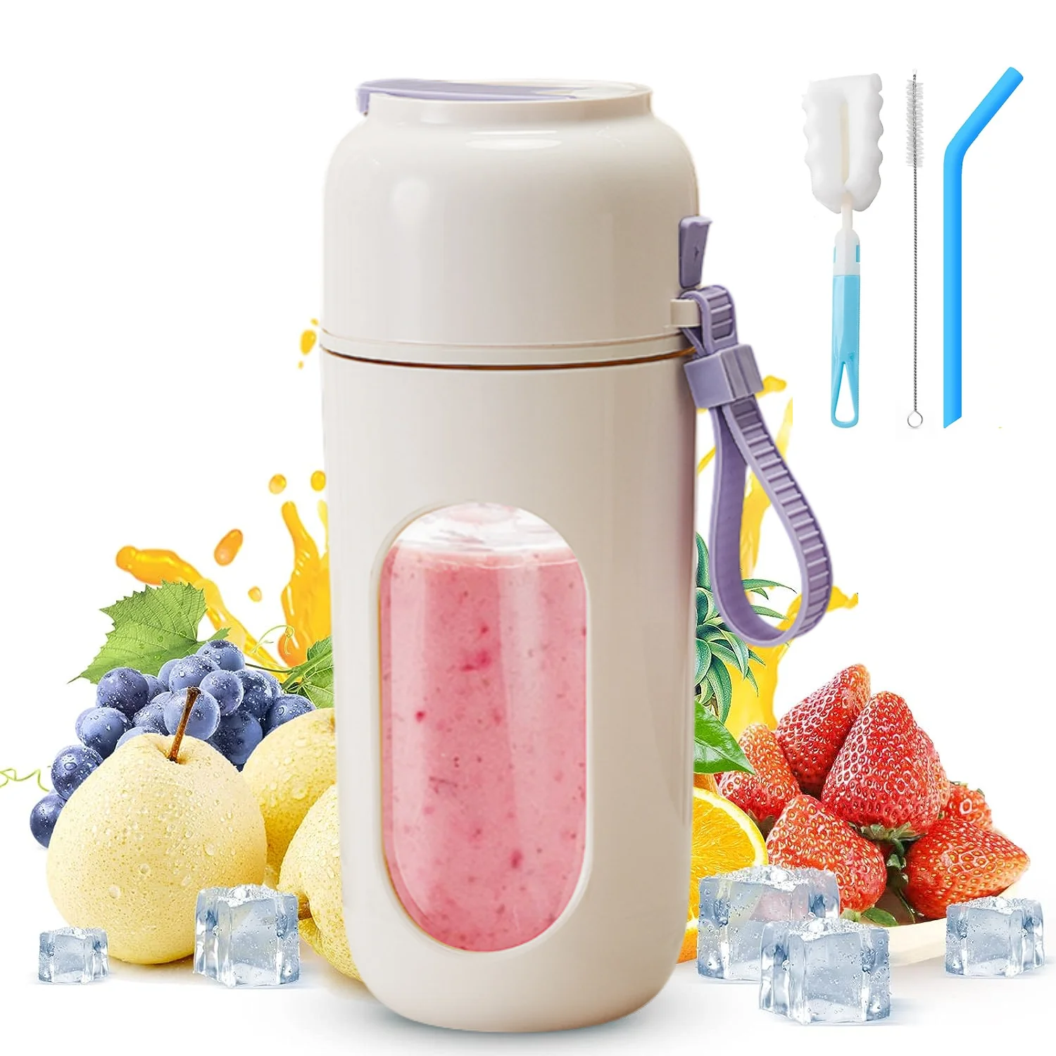 

T-Lucky 휴대용 믹서기 Z1 무선 미니 12 칼날 착즙기 340ml