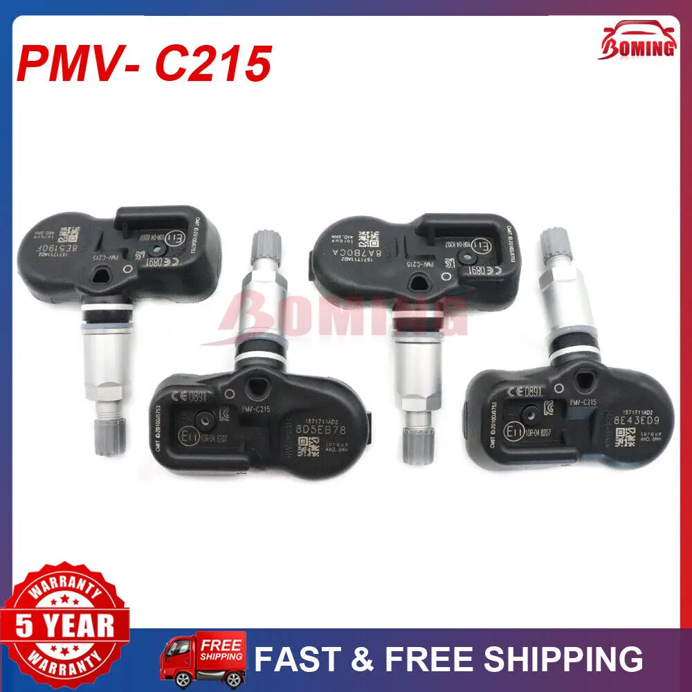 4PCS PMV-C215 Car TPMS Tire Pressure Sensor For Toyota Camry C-HR Land Cruiser 200 Prado 2015-2023 433Mhz 42607-48020 PMVC215