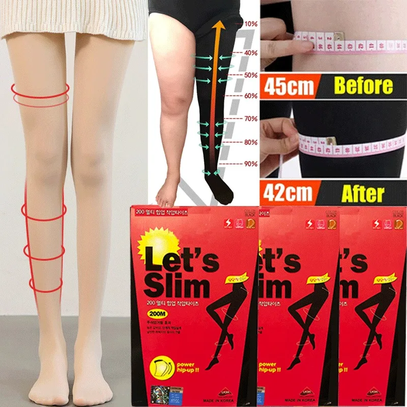 

Women Slim Tights Compression Stockings Pantyhose Varicose Veins Fat Calorie Burn Leg Shaping Stovepipe Socks Foot Care Socks