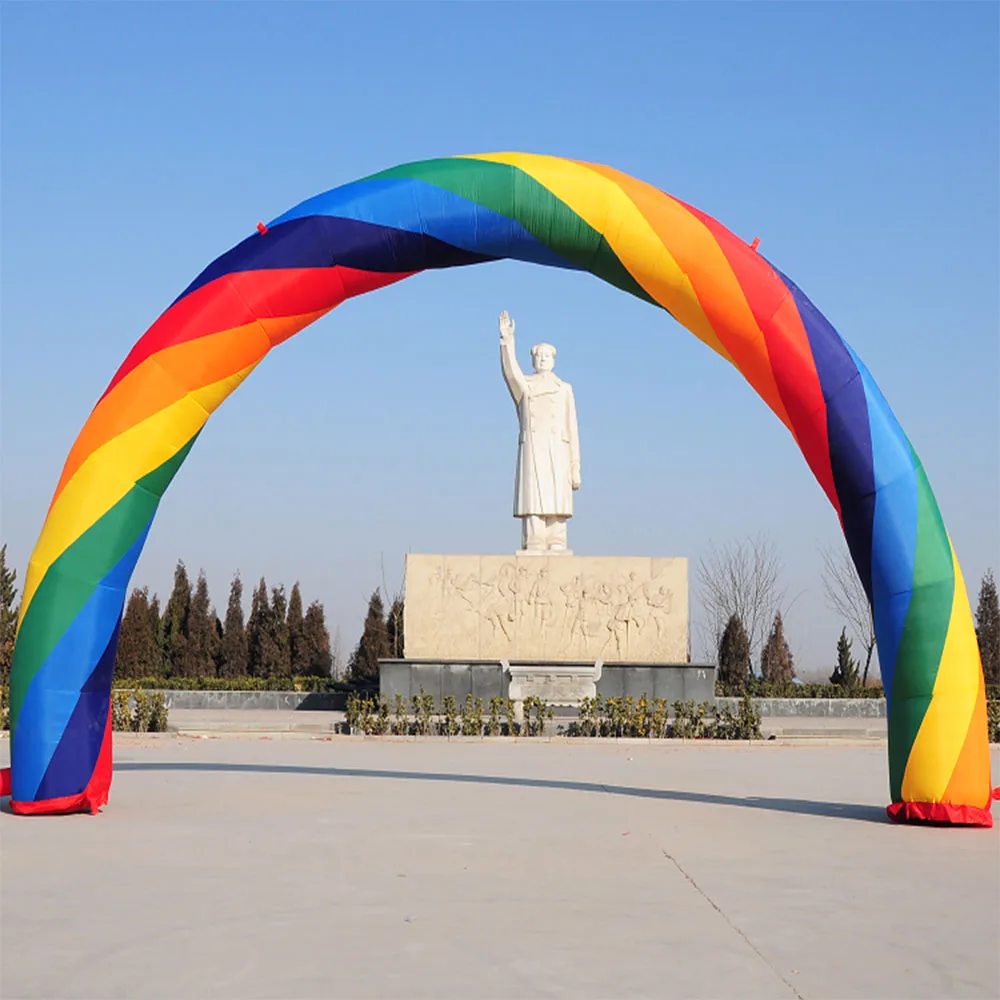 

Customizable 26.6ft*13.3ft D=8M/26.6ft inflatable Rainbow arch Advertising