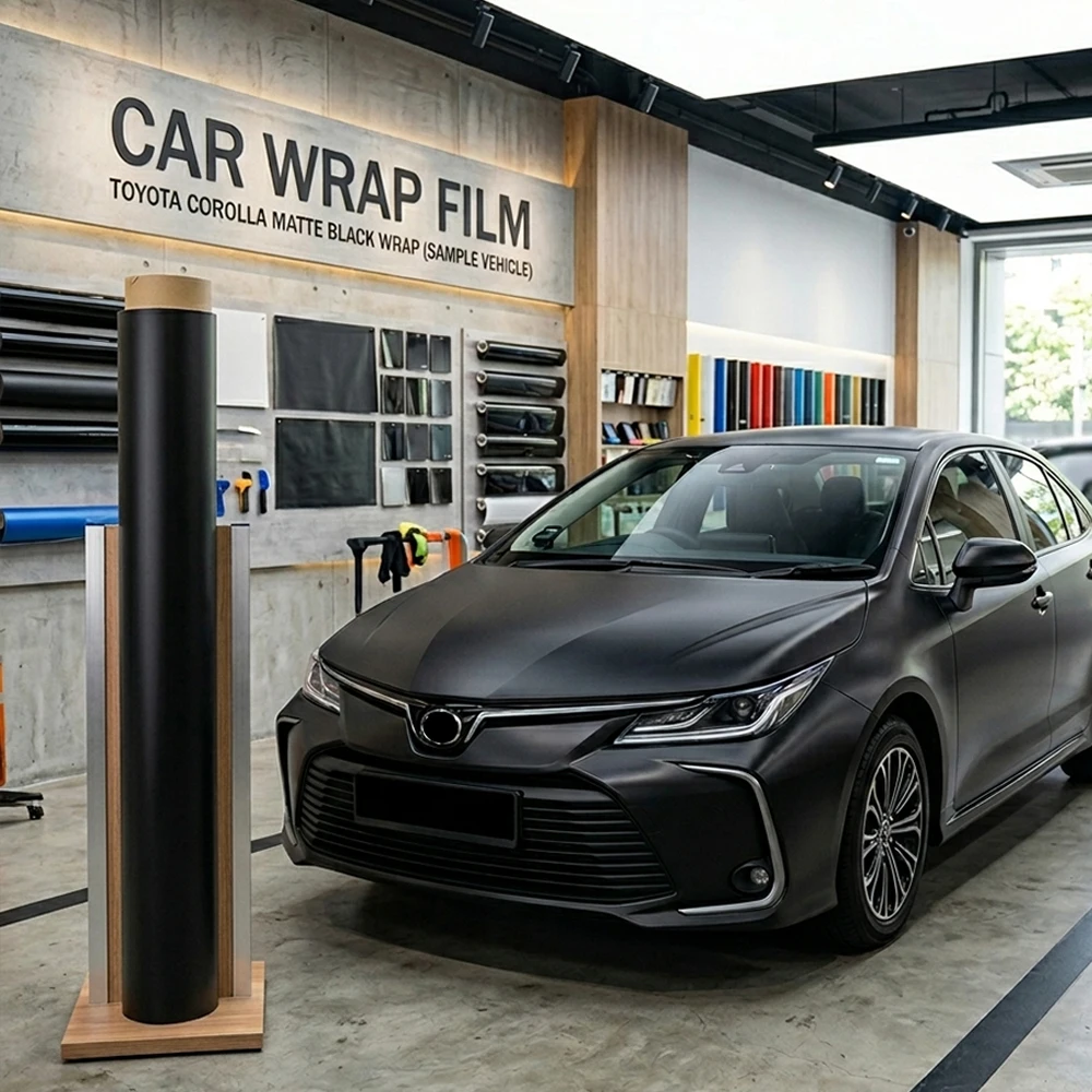 

Матовая черная виниловая пленка для оклейки автомобиля Toyota Corolla Apex E170 Sedan E210 Cross GR Sport, пленка для изменения цвета, аксессуары