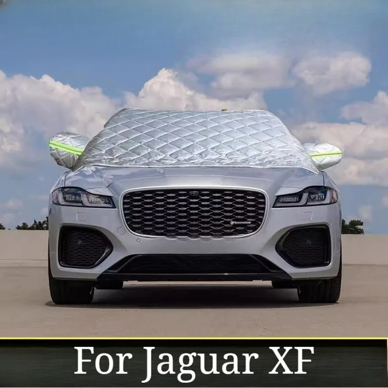 For Jaguar XF Special Purpose Car Half Cover Jacket Winter Thickened Quilt Front Windshield Snow and Frost Protection and Warmth