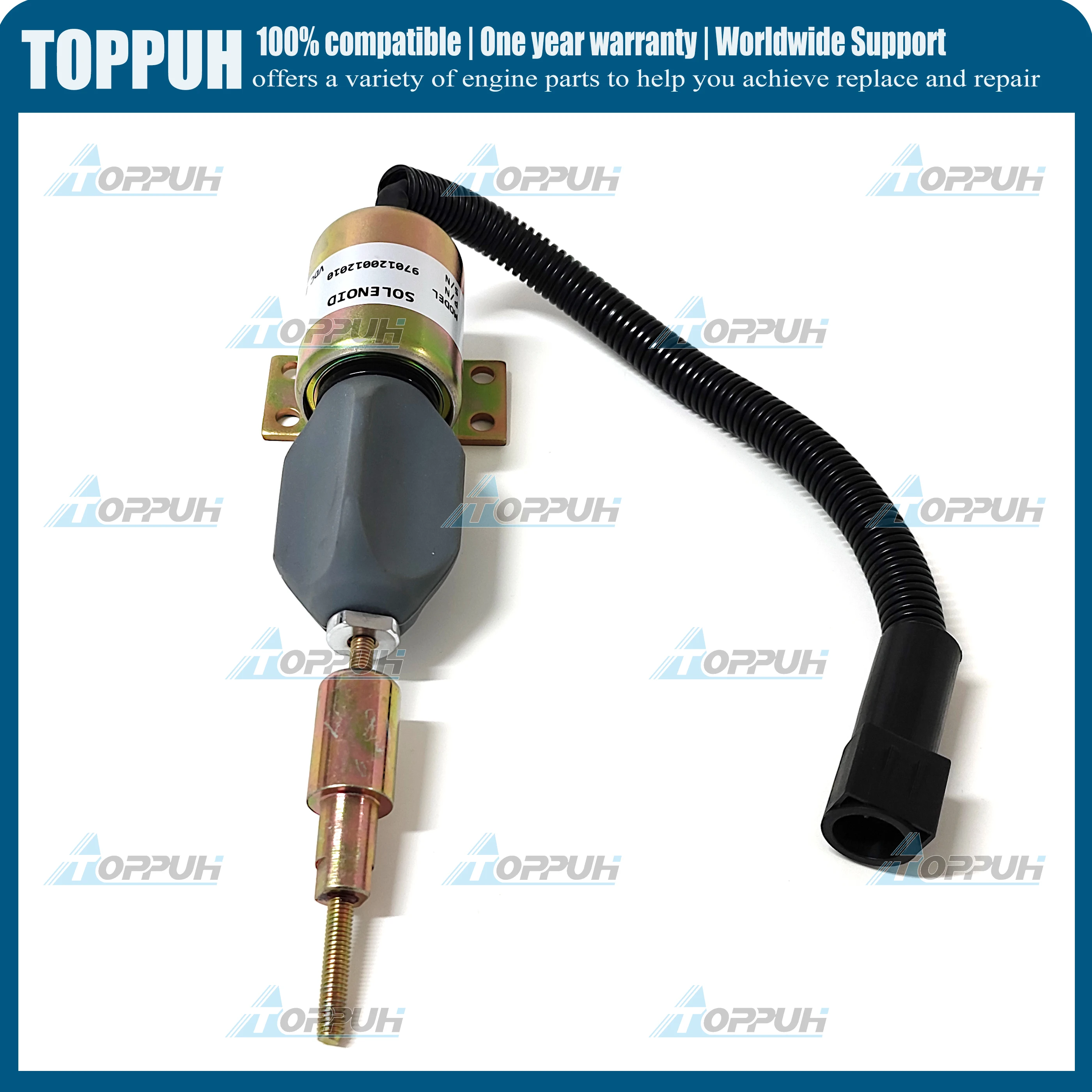 

970120012010 24V Fuel Shutdown Shutoff Solenoid Valve For Cummins Ford VW Engine