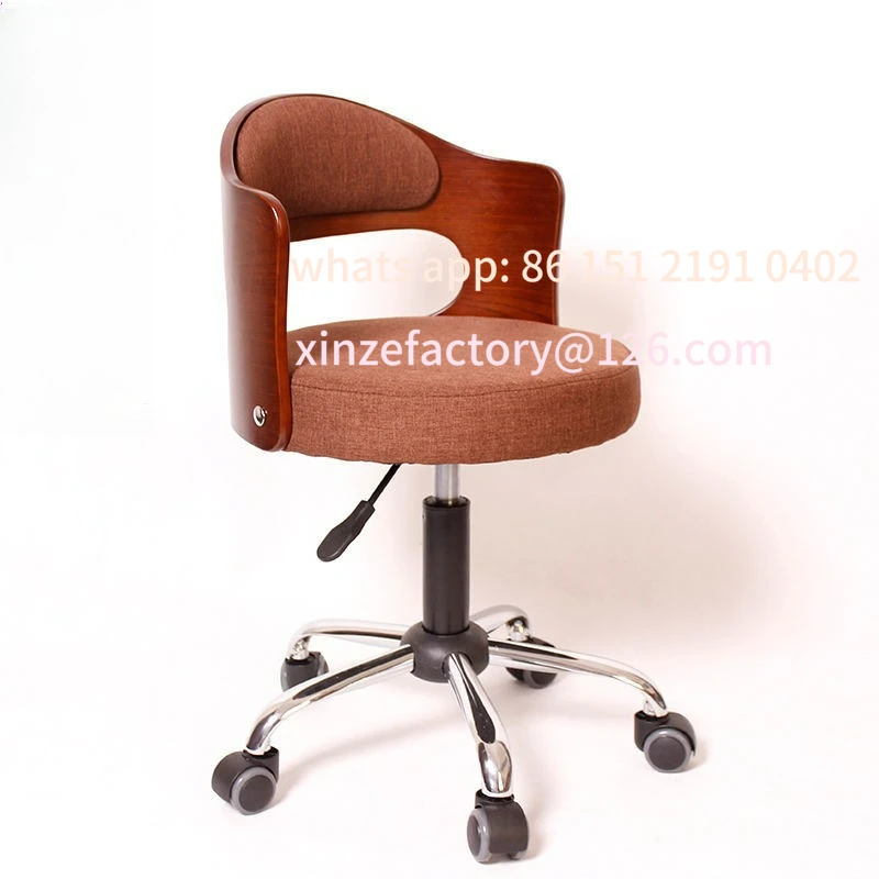 

Customizable Solid Wood Compact Computer Chair Simple Lifting Chair Small Study Household Backrest Swivel Chair