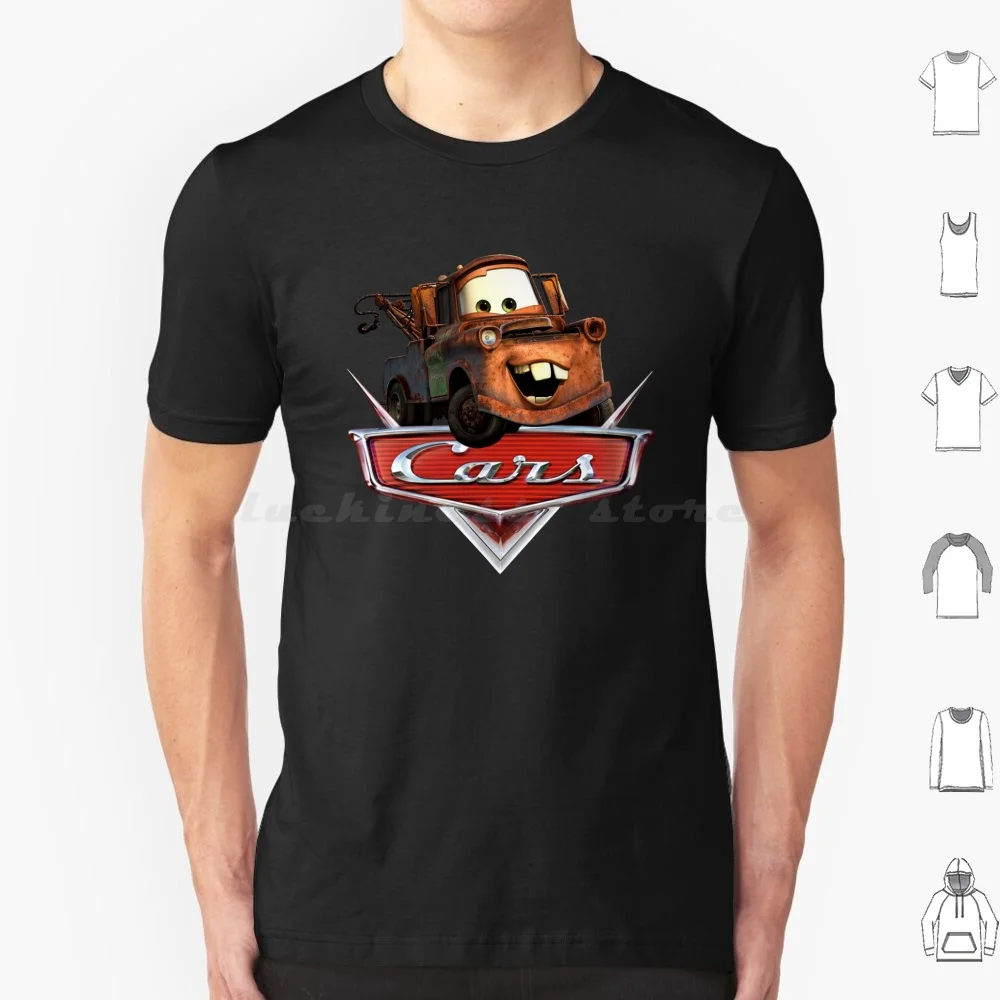 Cars Kids Movie Tow Mater On Logo T Shirt 6Xl Cotton Cool Tee Cars Tow Mater Mater Pixar Cars 2 Lightning Cars 3 Sally Radiator