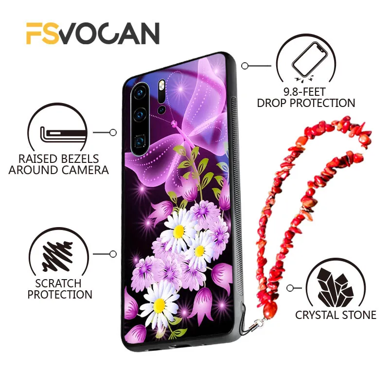 Natural Gem Stone Wrist Strap Case For Huawei P30 P40 P20 Lite E Pro 4G Honor 50 10X 10 10i Mate 20 30 Plus 8X 9X Nova 5T 5G